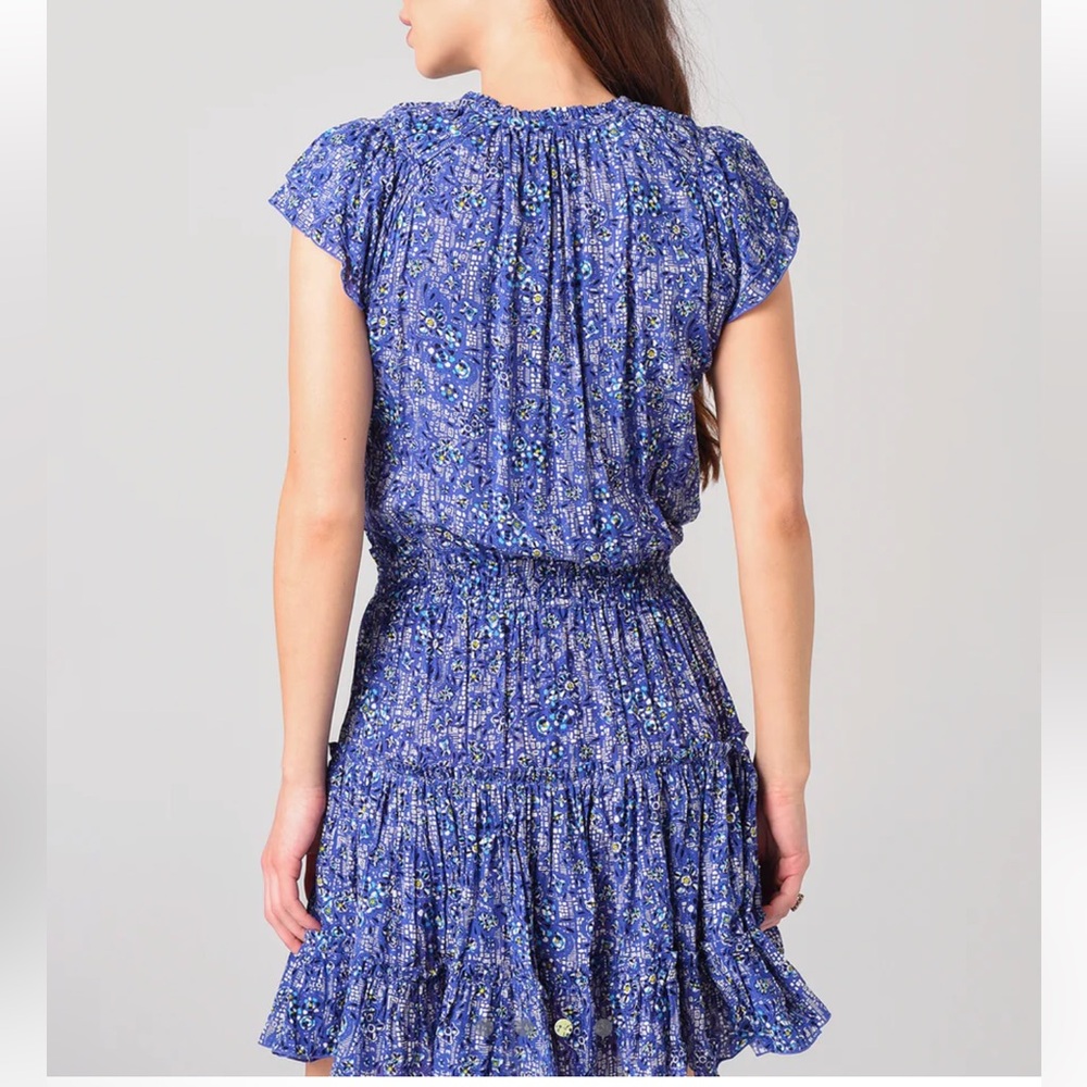 Poupette St. Barth Nava Mini Dress Blue Amarlis NWOT - Picture 5 of 11
